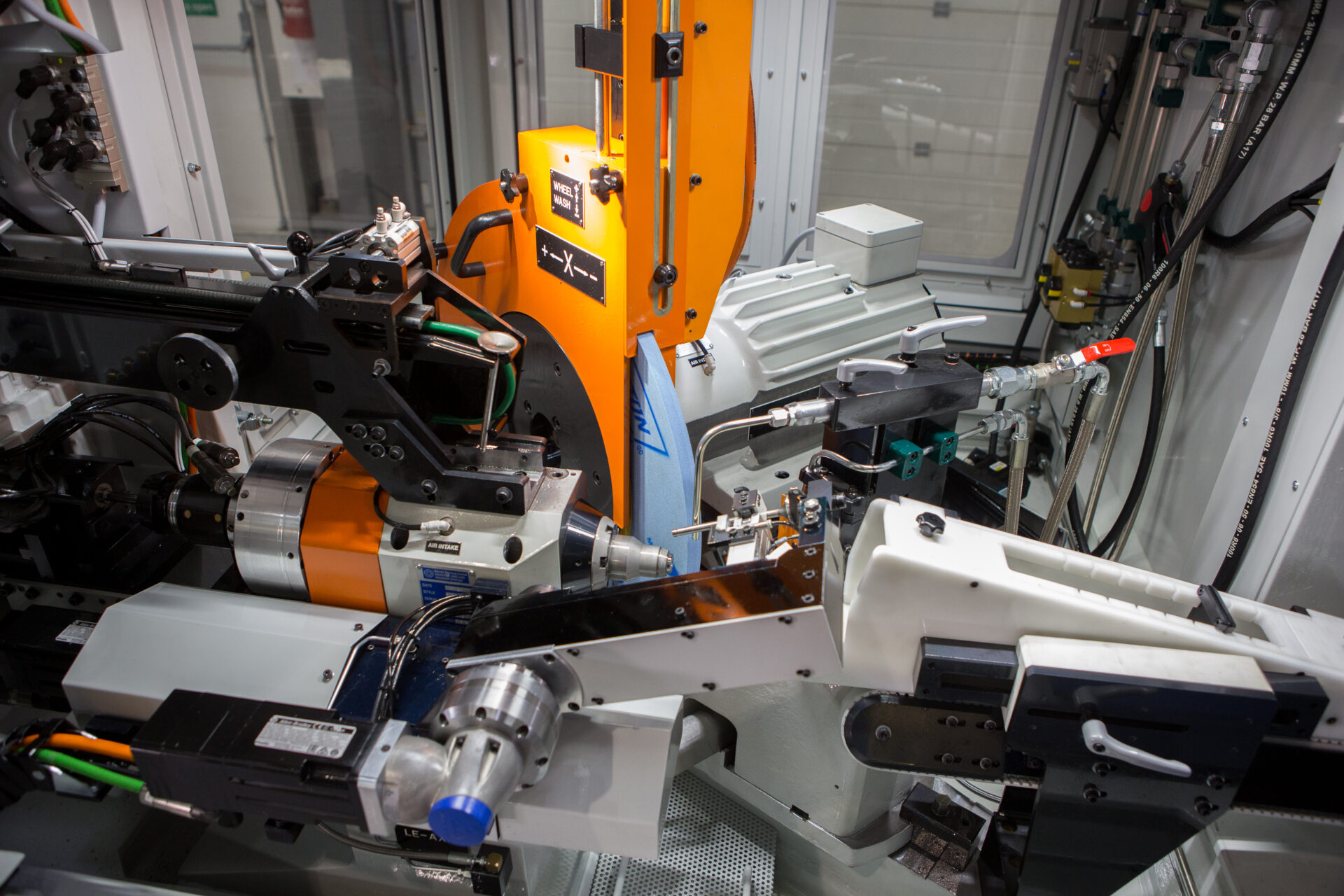 The interior of Earlsdon Technology's Engine Valve Cutting machine